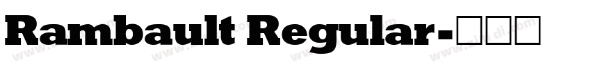 Rambault Regular字体转换